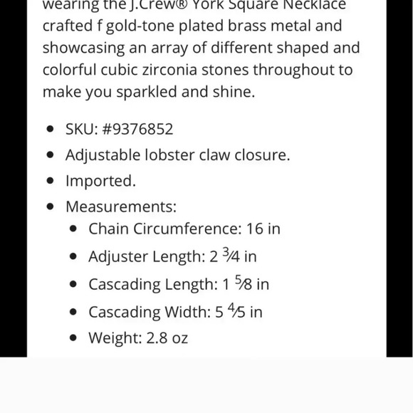 💎 J. Crew Mixed Gem Statement Necklace - Picture 2 of 4